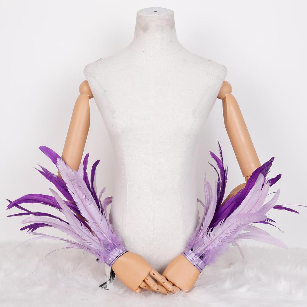 Large Feather Bracelet Cuffs for Halloween & Christmas Costumes