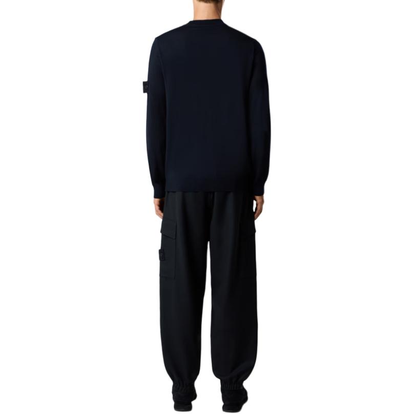 STONE ISLAND Solid Color Badge Crew Neck Long Sleeve Sweater Men Sweater K2S155100074S00FC-V0020