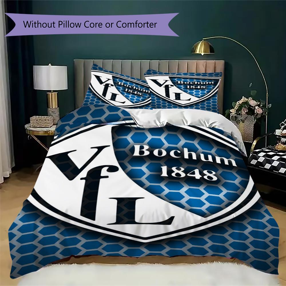Set Copripiumino e Federe con Motivo VfL Bochum 1848 Decorazione per la Casa Regalo di Compleanno (1 * copripiumino + 2 * federe senza imbottitura)98