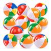 10Pcs Inflatable Beach Ball Leak-proof Inflatable Play Ball Colorful Balloons Beach Sports Shower Ball for Summer Activities