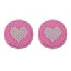 2pcs Car Coaster Diamond Heart Shape Water Cup Bottle Holder Anti-slip Pad Silica Gel Waterproof Mat Car Interior