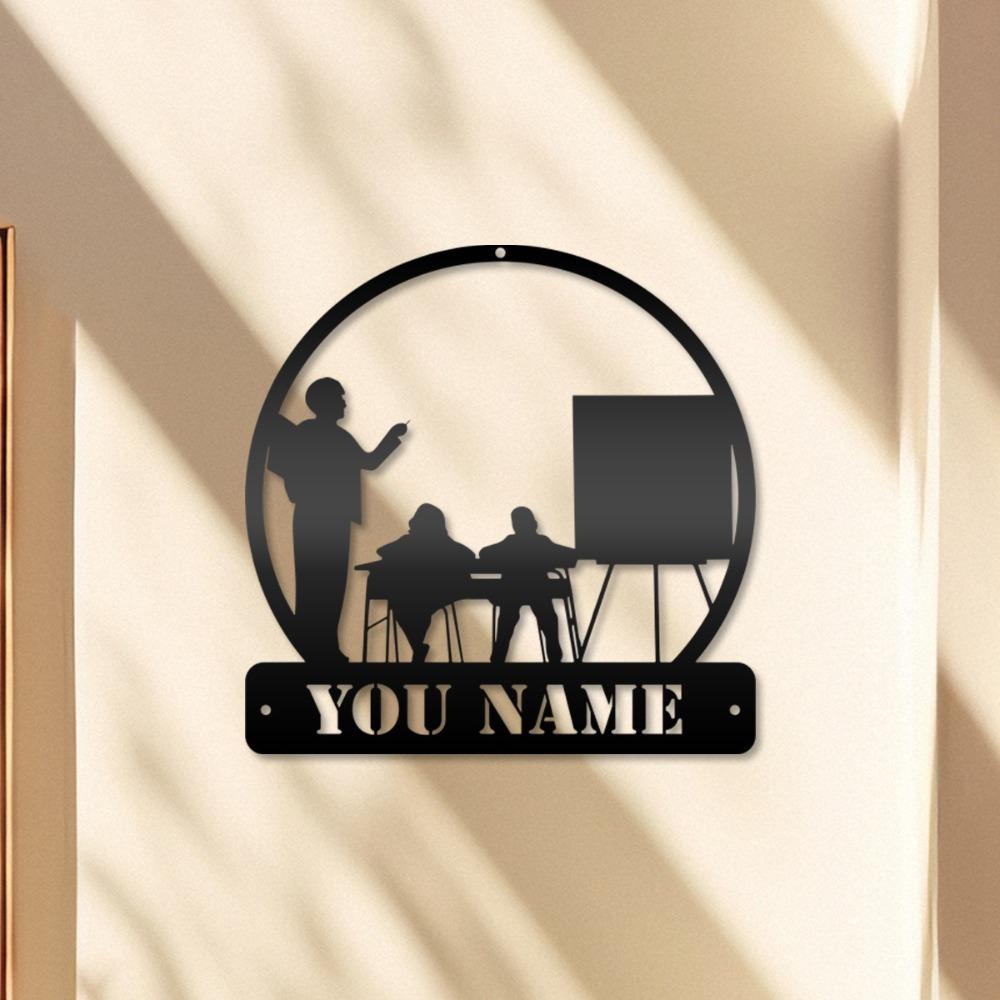Teacher Metal Wall Art, Classroom Decor Gift for Educators, Appreciation Sign