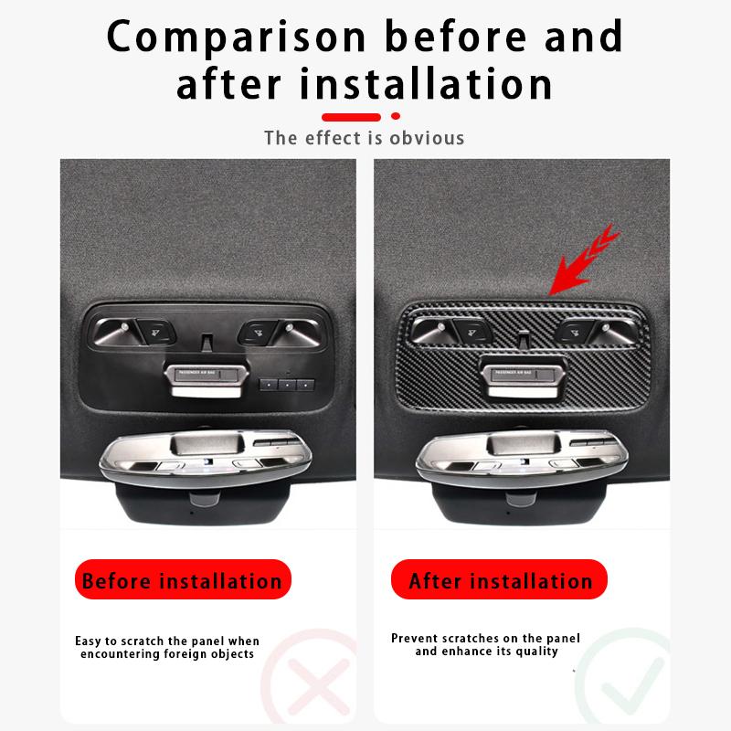 For Chevrolet Camaro 2016-2019 Real Carbon Fiber Car Roof Light Lamp Switch Panel Cover Trim Interior Accessories