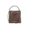 MK Suri Commuter Monogram Drawstring Leather Bucket Bag Women Handbags Berry-Purple 35T0GU2C0B-MERLOT