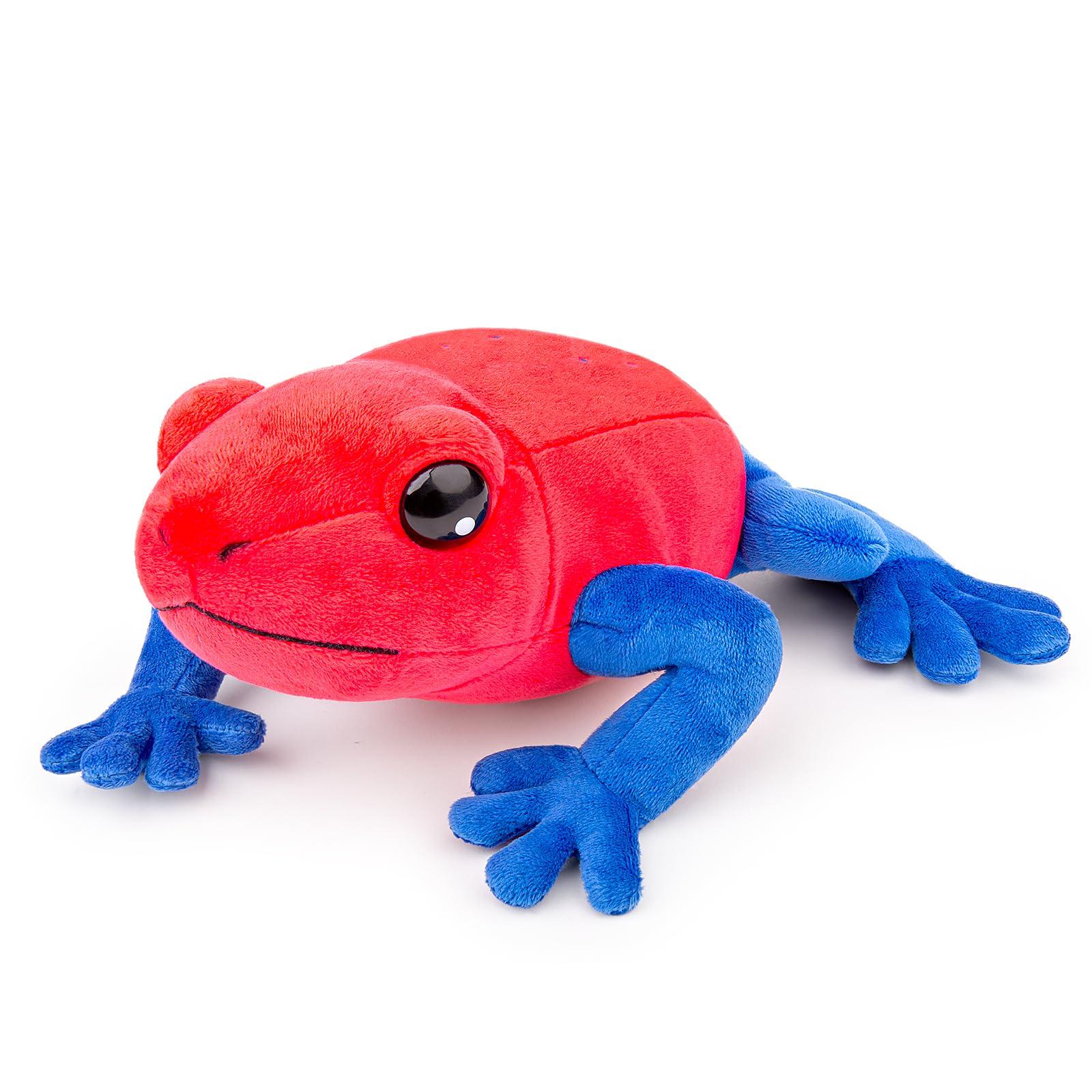 

lilizzhoumax Strawberry Poison Dart Frog Plush Cute Frog Stuffed Realistic Strawberry Frog Plush Super Soft Stuffed Kids Home Decoration Toy, Animal,