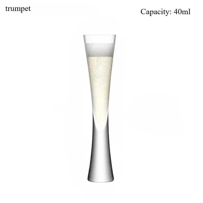 Hourglass Shape Glass Cup Tall Elegant Champagne Flute For Juice Beer Cocktail Home Bar Party Wedding