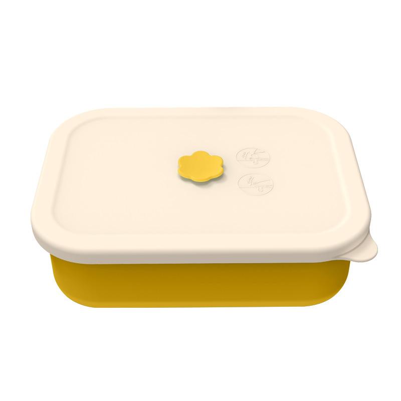 Portable Silicone Lunch Box, Food Storage Box, Portable Fruit Box, Microwaveable Food Container, No Deformation