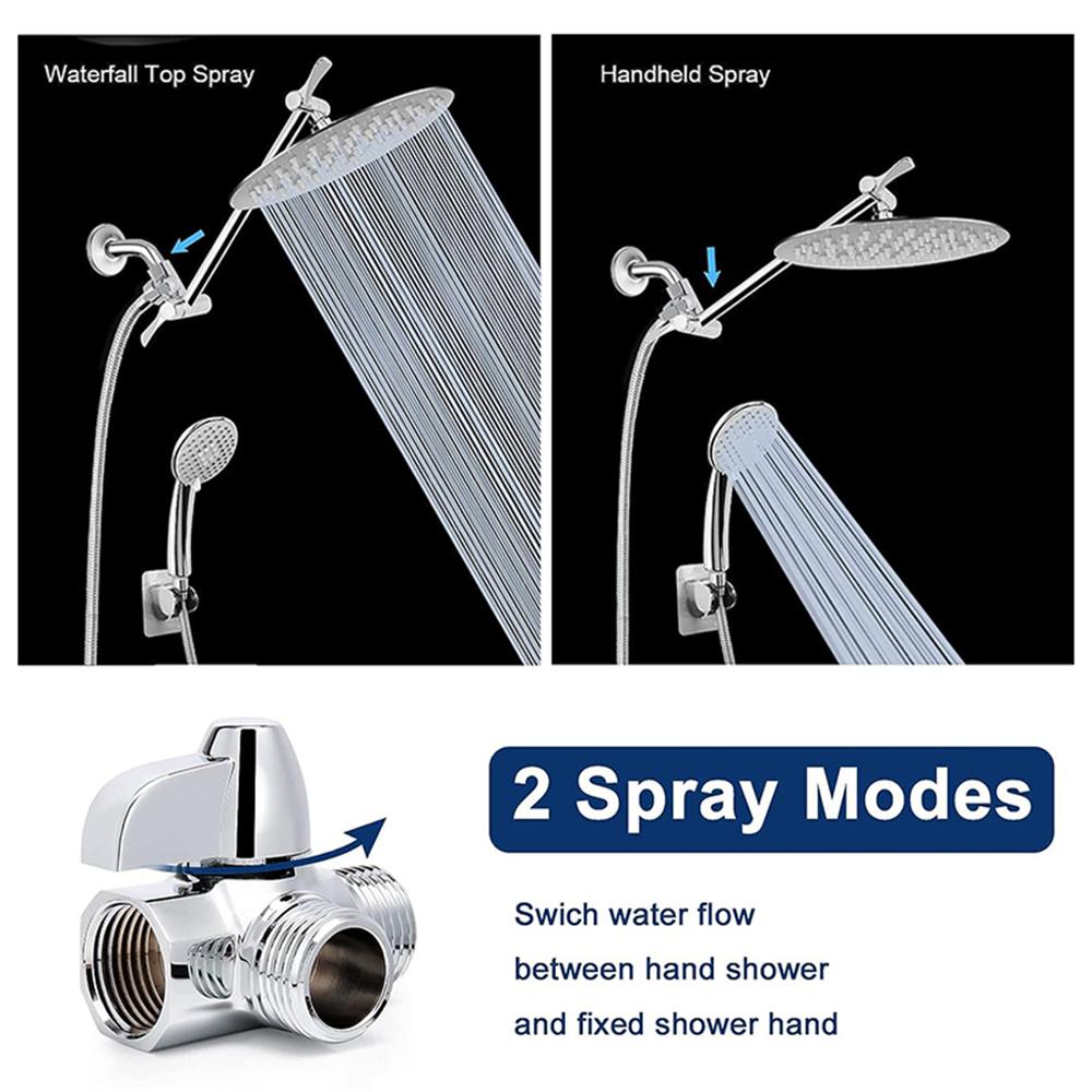 G1/2" Shower Valve 3 Way Brass Diverter Valve For Handheld Shower Head Or Bath Tap Switch Outlet T Valve Bathroom Accessories