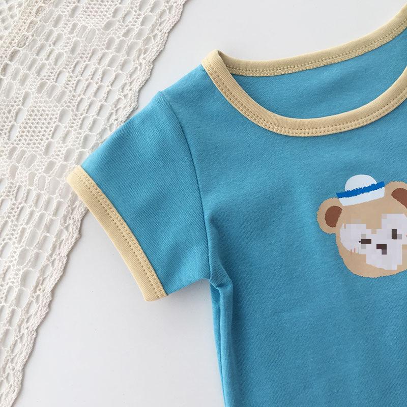 Kids Summer Cute Cartoon Short Sleeve T Shirt Lightweight Stylish Top for Boys and Girls