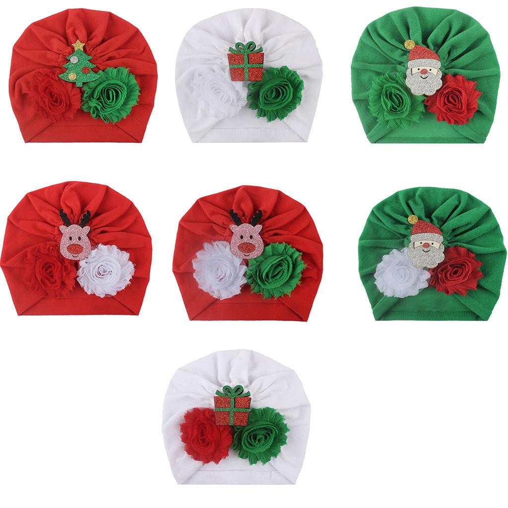 European & American Infant Christmas Cartoon Hat - Breathable & Cute Newborn Accessory