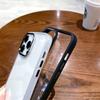 Purple Plating Lens Frame Transparent Phone Case For Iphone 14 Pro Max 11 12 13 Pro Max Camera Protection Clear Shockproof Cover