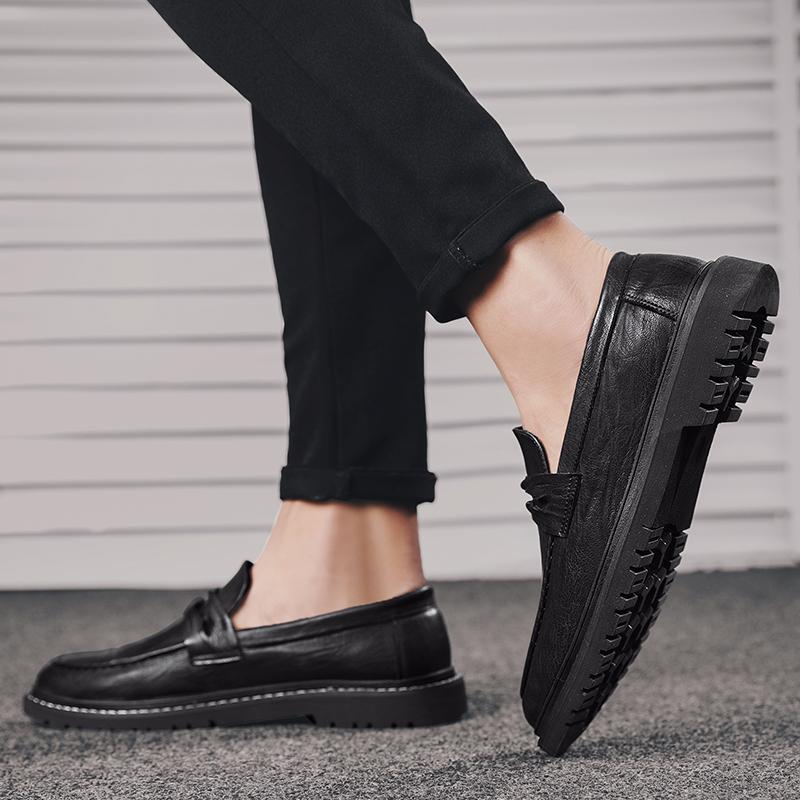 Mode Lässige Herren-Slipper Klassischer Gentleman-Stil Outdoor-Freizeit Geschäftsparty Täglicher Bürokomfort Herren bequeme flache Schuhe