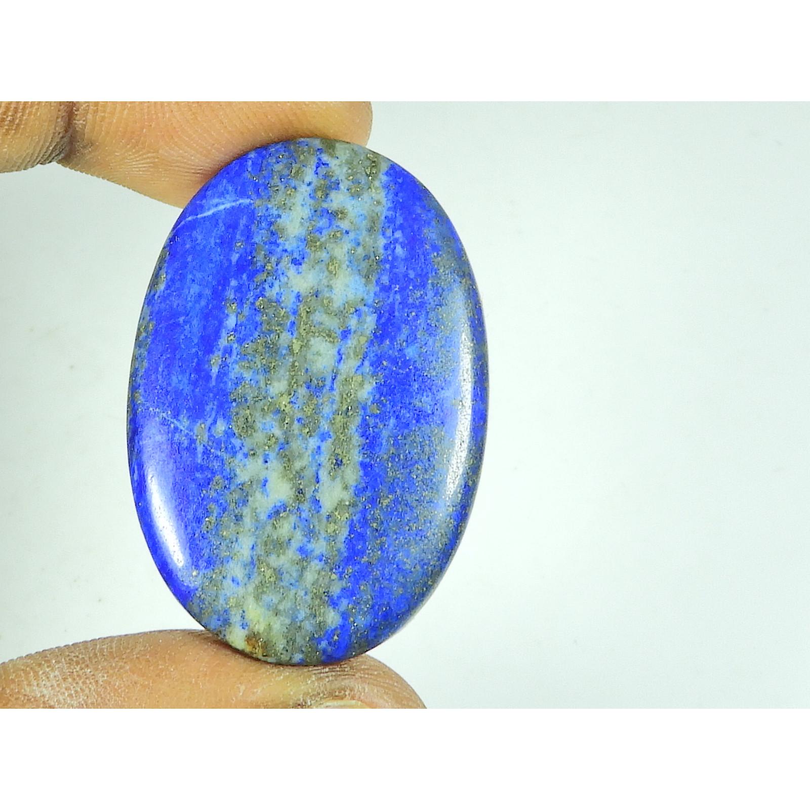 

26X39X06 MM Natural Lapis Lazuli Oval Shape Cabochon Loose Gemstone 71Cts. SY-543