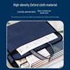 Oxford Cloth Business Briefcase: Large Zippered File & Computer Storage Bag