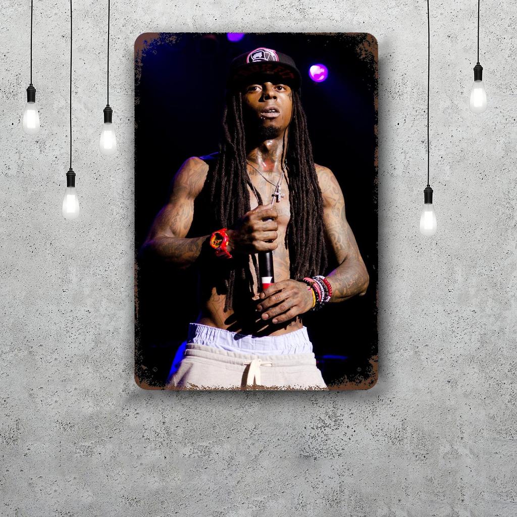 Lil Wayne Vintage Metal Tin Signs Posters Decor Retro Metal Plaque Wall Art Decor for Garage Bar