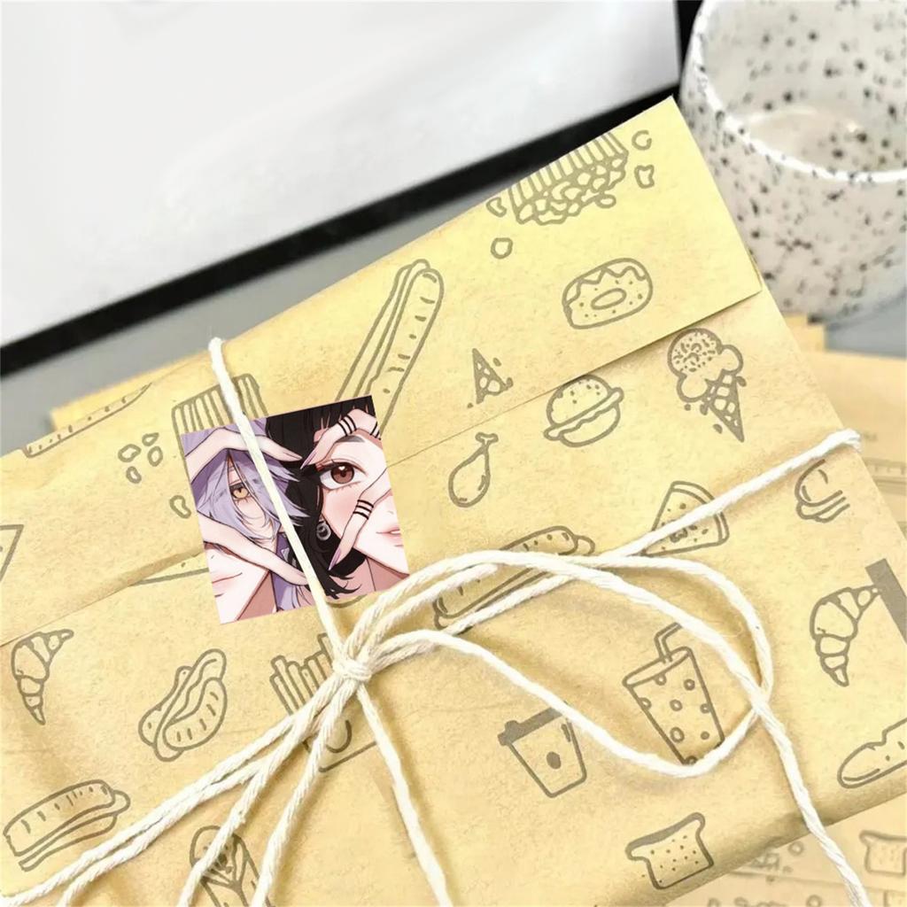 Anime Peripheral Sticker Roll, 500 Peripheral Sealing Stickers DIY Hand Journal Stationery Notebook Decoration Cutting Tape