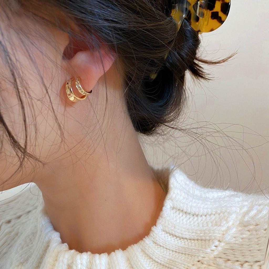 Paperclip Shape Metal Earrings for Women Trendy Geometric Hoops Earrings Bling AAA Cubic Zirconia Stone Party Jewelry Huggies