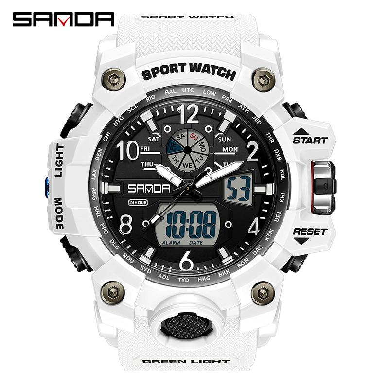 Sanda Electronic Watch Youth Sports Trend Electronic Watch Male Creative Personality Watch