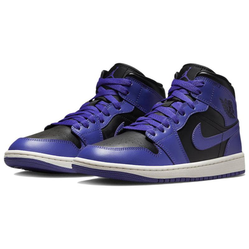 Jordan 1 Mid Purple Black Women's Jordan BQ6472-051
