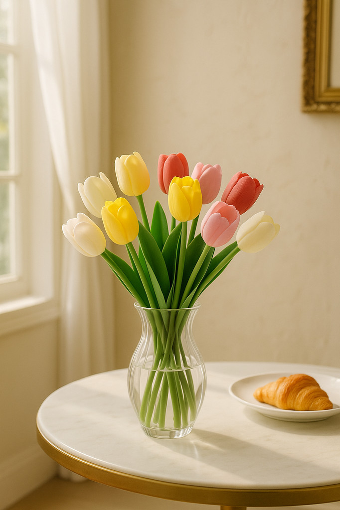 10PCS Tulpe Rose Künstliche Blume Latex Real Touch Hochzeit Bouquet Home Decor Hochzeit Dekoration