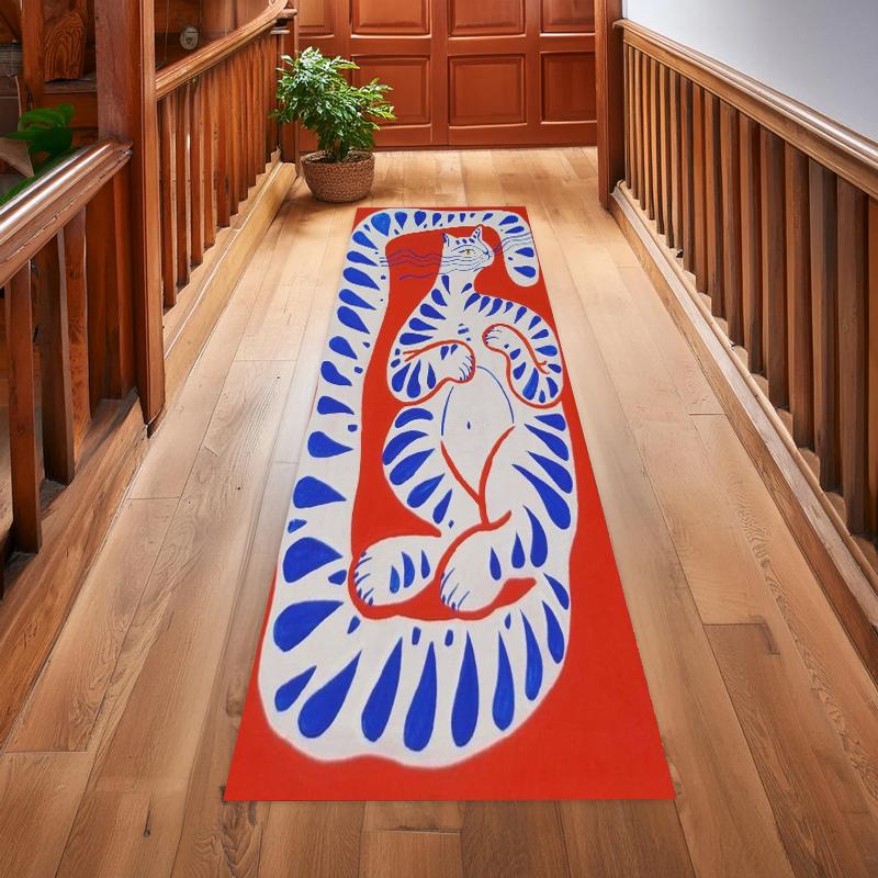 Modern Art Style Hallway Runner Floor Mat Rugs Carpets Home Decoration Non Slip Washable Area Rug Animal Pattern Bedroom Decor