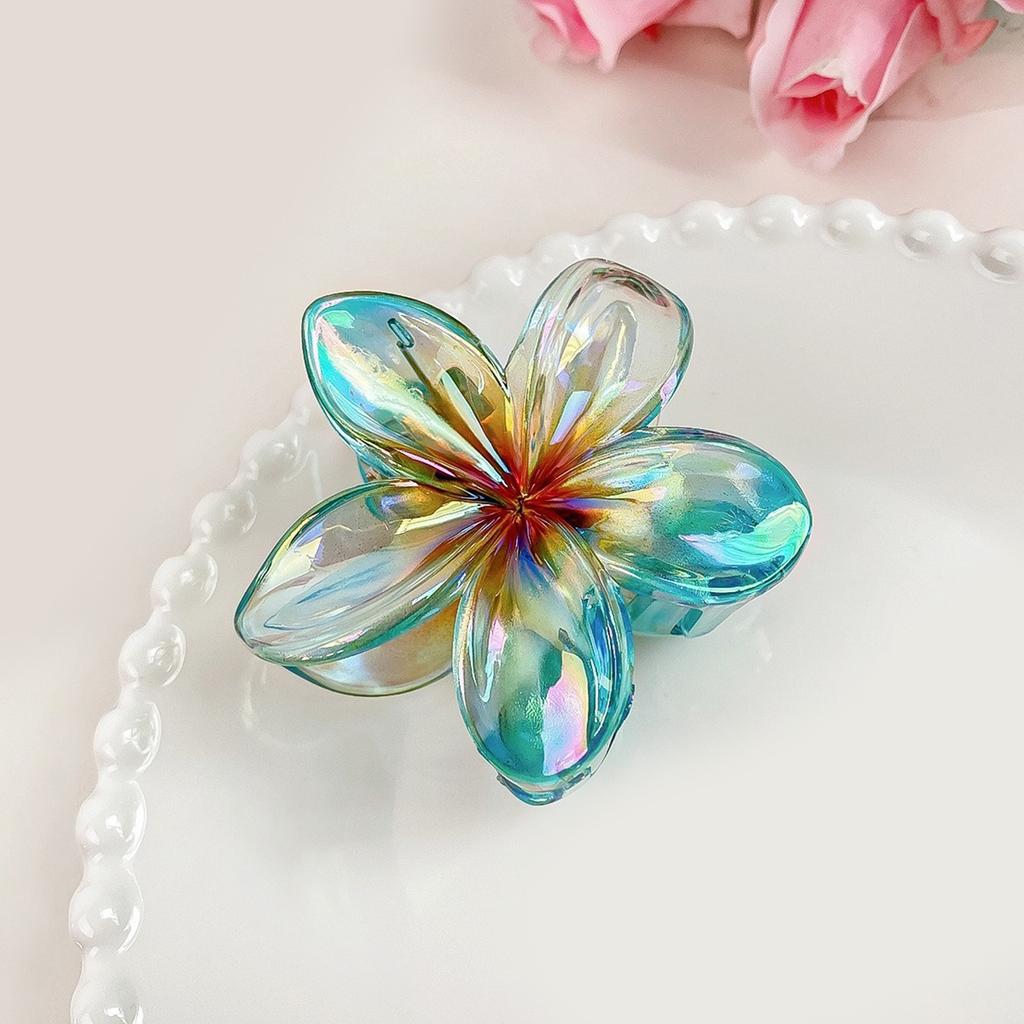 Hair Claw Clip Princess Theme Hair Claw Clamp Lovely Plumeria Hair Catch Barrettes Strong Hold Hairpin for Girls