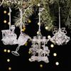 Acrylic Acrylic Christmas Pendants Transparent Clear Simulation Crystal Hanging Pendant Transparent Tree Hangings