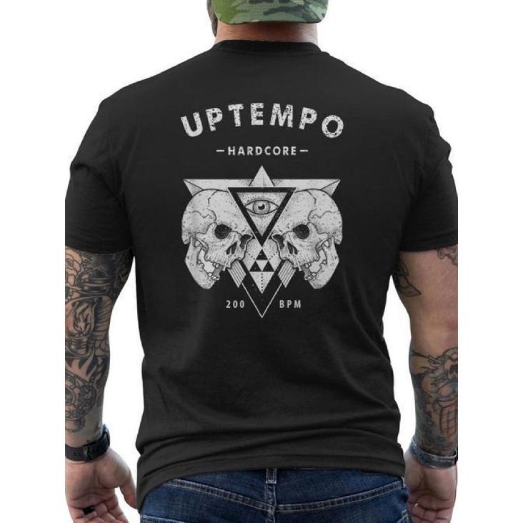 Men s Heavyweight 200 BPM Music T-Shirt with Pyramid Skull & BPM 200 Back Print - EDM Festival Rave Outfit, Uptempo Electronic Dance Merch for S чёрный