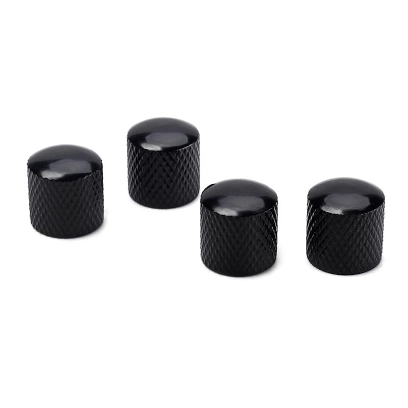 4Pcs Guitar Knobs Tops Hat Knobs Guitar Speed Control Knobs Metal Volume Tone Control Knobs Fits 6mm/0.24" Rotary Shaft