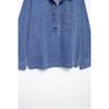 2025 Euro-American Style Denim Open Collar Top & High Waist Wide Leg Pants Set