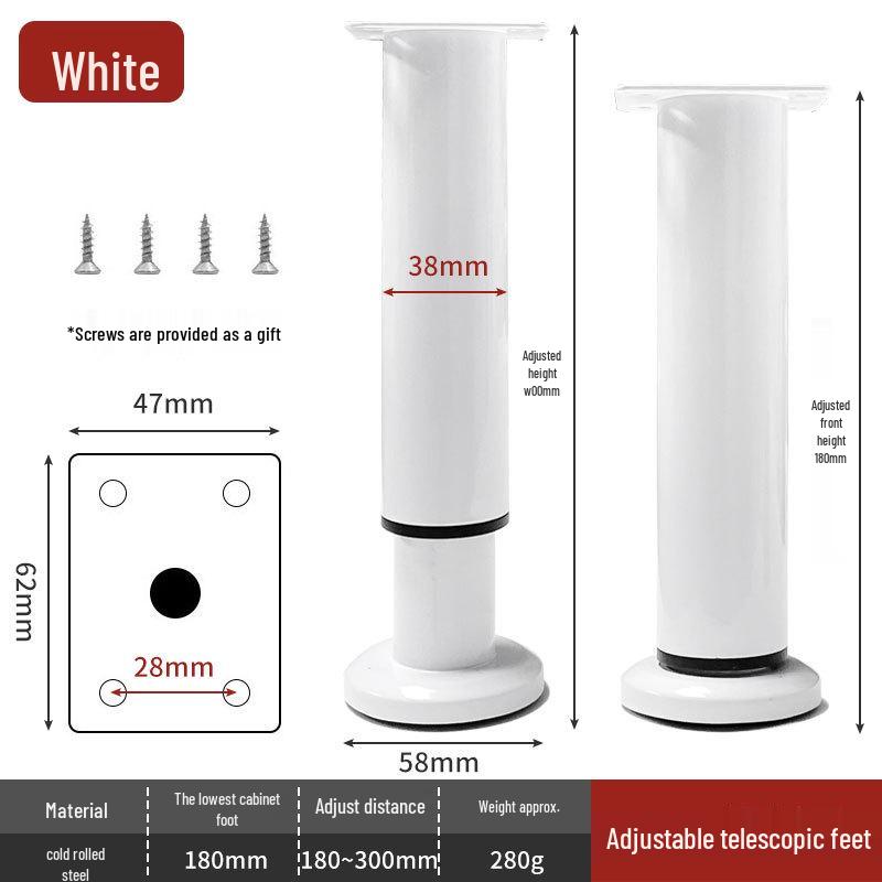Adjustable Stainless Steel Furniture Legs for Cabinets and Tables