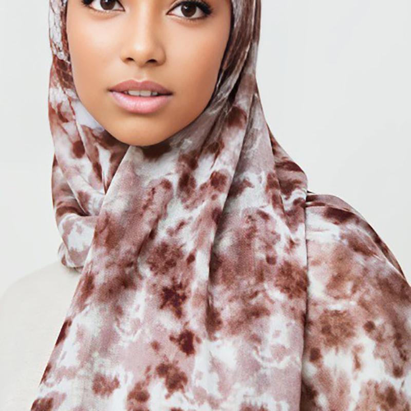 Women Ramadan Hijab Leopard Print Bohemian Watercolor Soft Muslim Hijabs Floral Breathable Shawl Wrap Scarf Islamic Turban