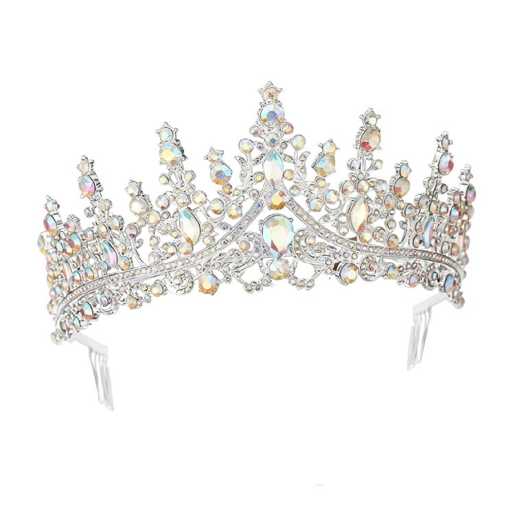 Luxurious Wedding Crowns Hairband with Rhinestones Decors Comfortable Styling Crownpiece For Bride And Reception Event