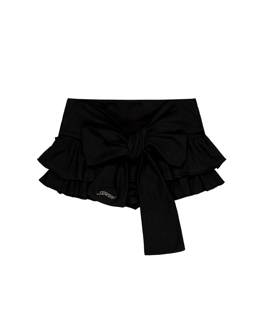 Iwaiial Double Tiered Strap Skirt - Black
