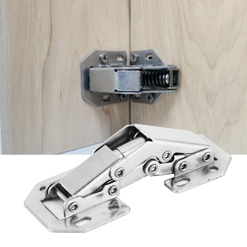 10Pcs Cold Rolled Steel Bridge Shape Punch Cabinet Door Furniture Hinge #1