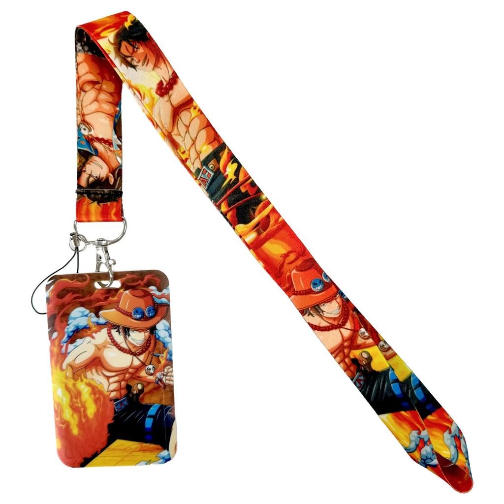 One Piece Anime Movie Lanyards Keys Neck Strap Card Badge Gym Key Chain Lanyard Key Holder DIY Hang Rope Keyrings
