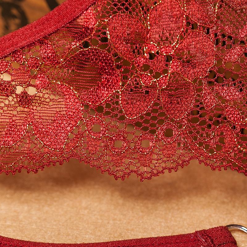 Dámské spodní prádlo Sexy Lingerie Tanga a G-string Krajkové kalhotky T-back Bezešvá tanga G-string Černá Červená