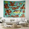 Scooby Print Tapestry - Portable Wall Decor Cloth, for Home, Dorm, Travel, Bedroom, Living Room - Ideal Birthday Housewarming Gift