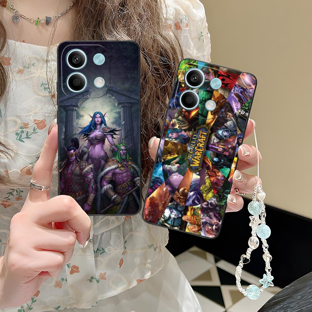 WOW Game Fashion Phone Case for Xiaomi POCO M6 M5 M4 M3 X7 X6 X5 X4 X3 F6 F5 F4 Pro GT 5G Black Cover Smartphone Cellphones