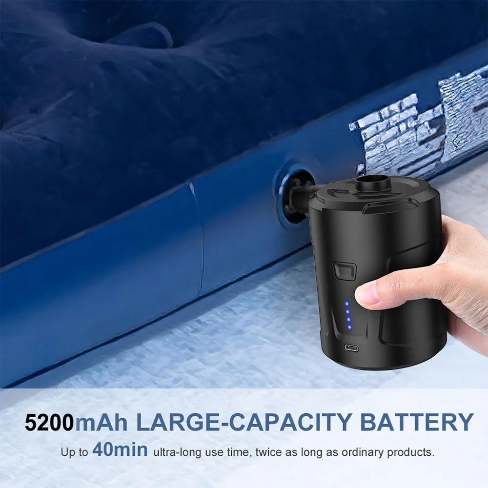 One Set Outdoor Multifunctional Suction as well as Inflation Pump Large Capacity 5200mAh, Swimming Circle Fast Inflation