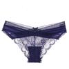 Women's Summer Sexy Lace Comfortable Hollowed  Out Bow Traceless Mesh Low Rise Panties