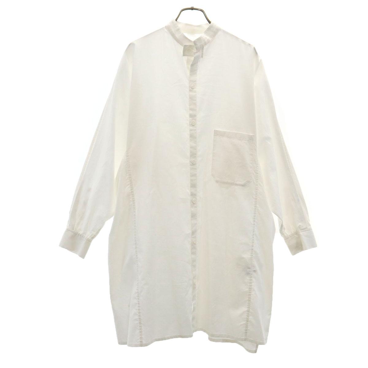 

Y s сделано в Японии Рубашка с длинным рукавом без воротника 1 Белый Мужская Б/у