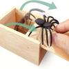 New Trick Spider Funny Scare Box Wooden Hidden Box Quality Prank Wooden Scare Box Fun Game Prank Trick Friend Office Toys