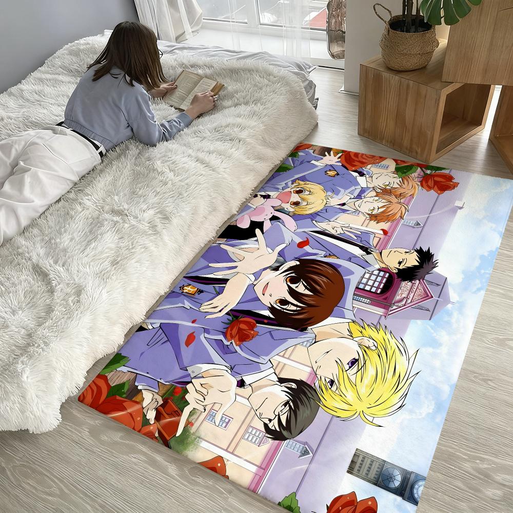 Ouran High School Host Club Floor Mat Soft Thickened Absorbent Non-Slip Bedroom Living Room Door Mat Home Decor Flannel Rugs