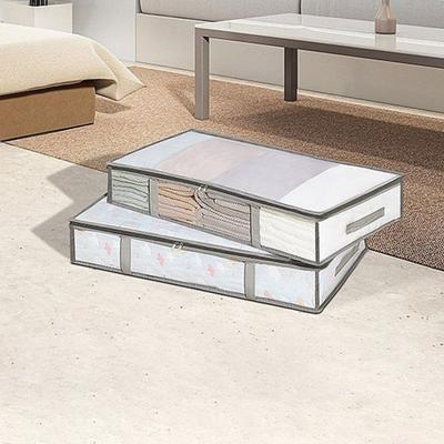 Yousheng Under-Bed Storage Container Bin Zipper Closure Transparent Design Large Capacity Dustproof Pillows Quilts Clothes Storage Box