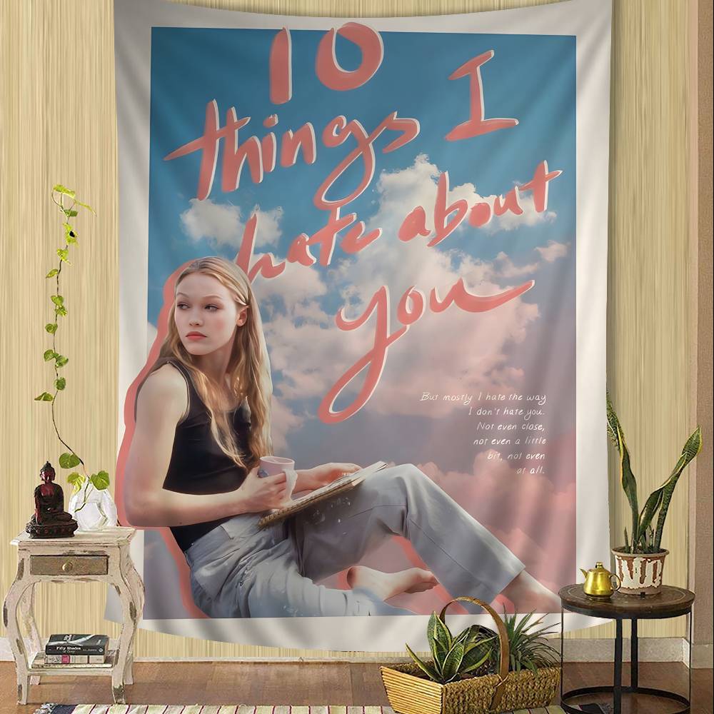 10 Cose che Odio di Te Film Appeso Arazzo Boemo Appeso Tarot Tappeti da Parete Hippie Decorazioni per Camera da Letto Casa