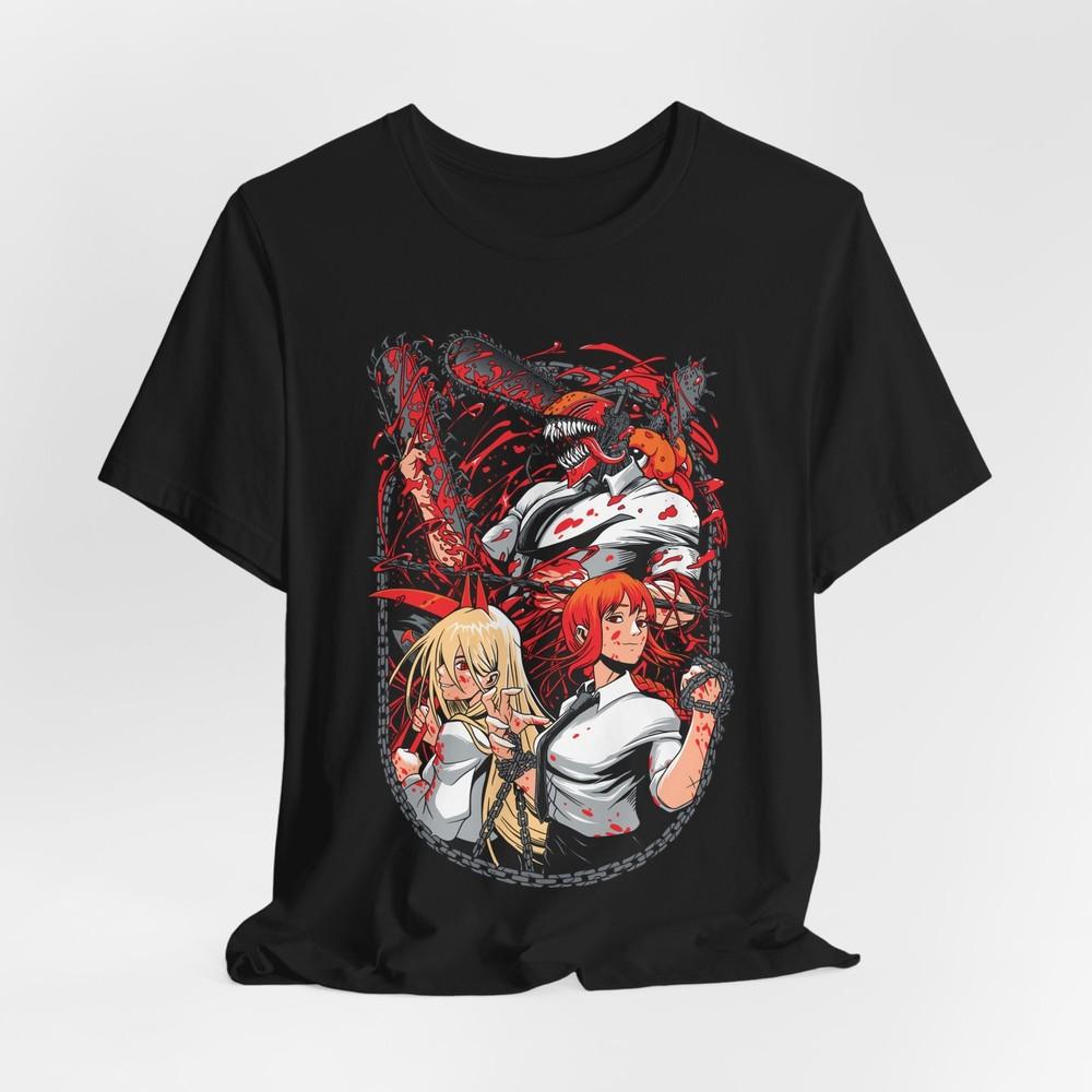 Chainsaw Man Anime T-Shirt Tee Tops, Manga Graphic Tshirt, Unisex Jersey Shirt, Japanese