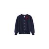 Spring and Autumn Children's Bow-Knot Long-Sleeve Sweater Coat, Pure Cotton Girls' Knitted Cardigan, Red New Year Outfit