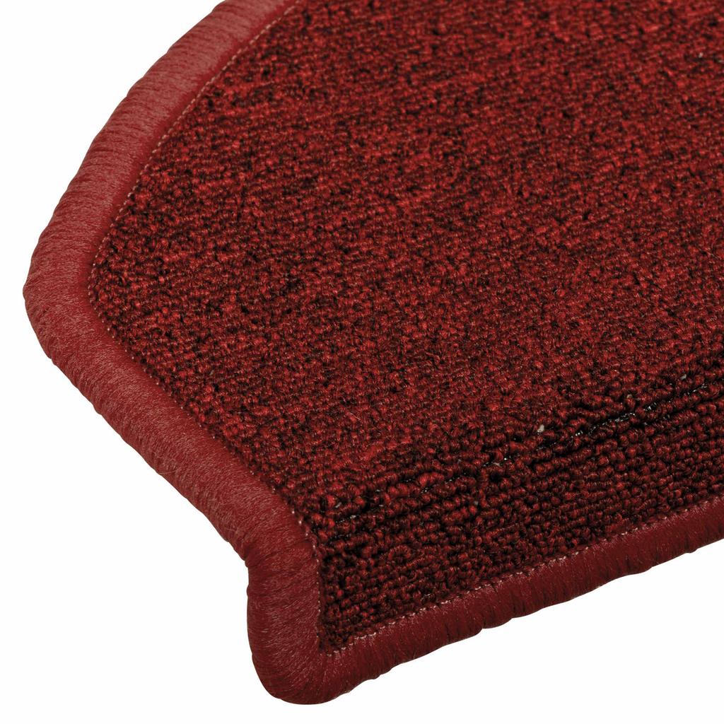 Self Adhesive Stair Protectors Semi Circular Shape 15 pcs Burgundy Red