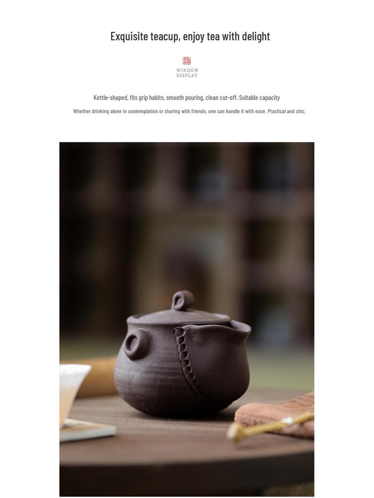 Purple Clay Treasure Bottle: Handmade Retro Ceramic Teapot for High-Grade Kung Fu Tea Tasting